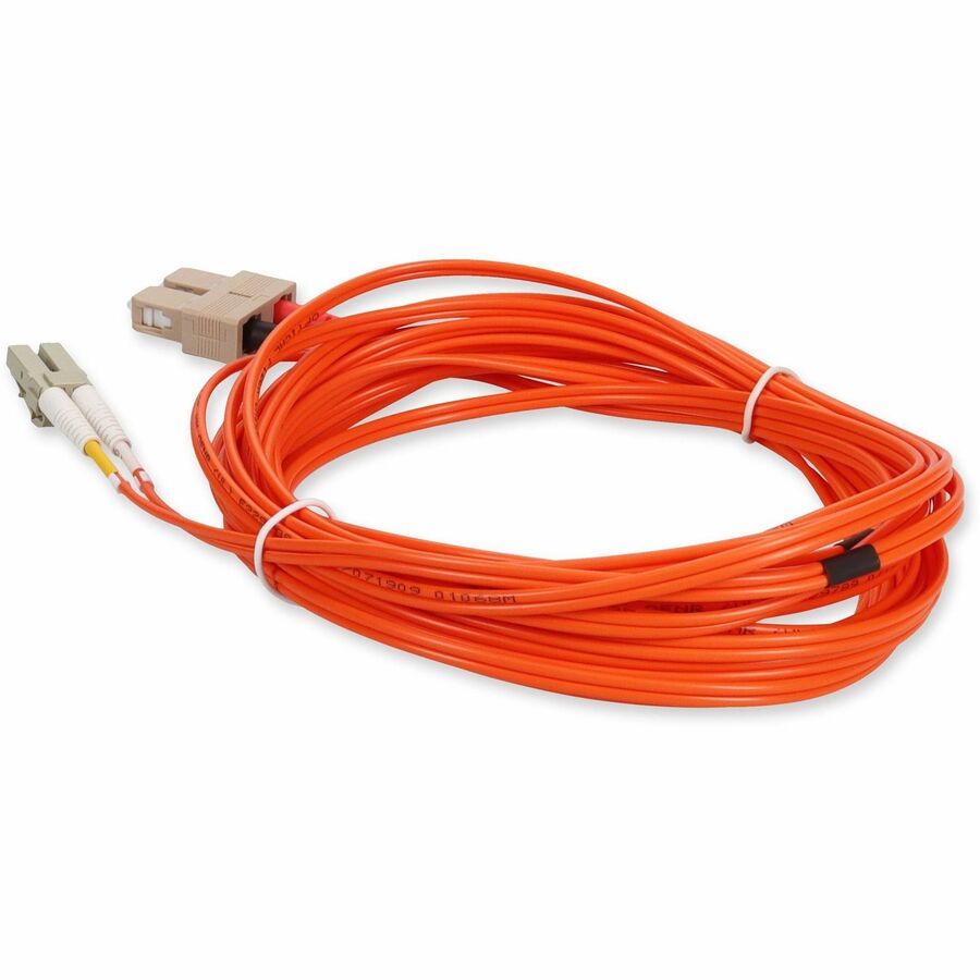 AddOn 10m LC (Male) to SC (Male) Orange OM1 Duplex Fiber OFNR (Riser-Rated) Patch Cable