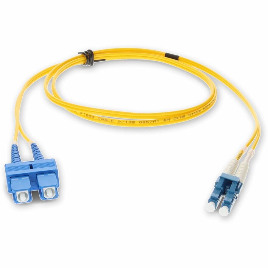 AddOn 3m LC (Male) to SC (Male) Yellow OS2 Duplex Fiber OFNR (Riser-Rated) Patch Cable