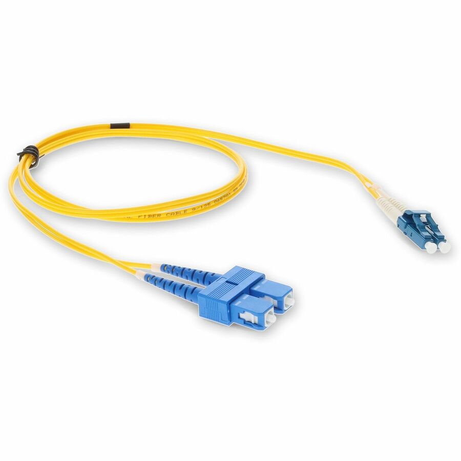 AddOn 3m LC (Male) to SC (Male) Yellow OS2 Duplex Fiber OFNR (Riser-Rated) Patch Cable