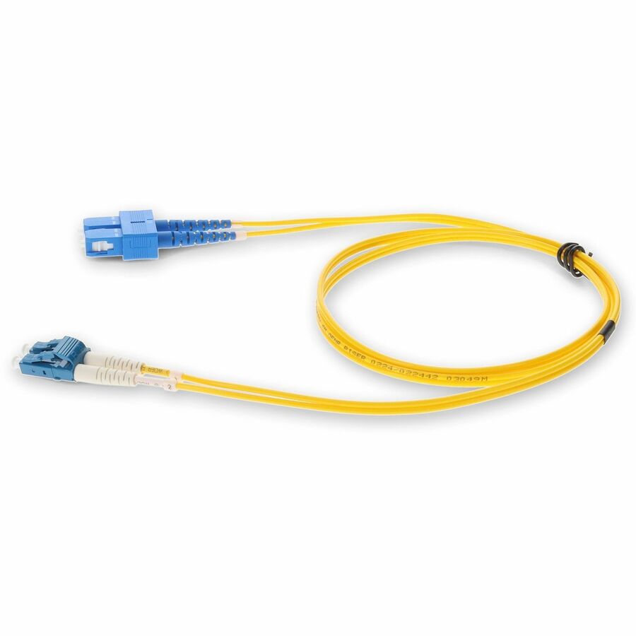 AddOn 3m LC (Male) to SC (Male) Yellow OS2 Duplex Fiber OFNR (Riser-Rated) Patch Cable