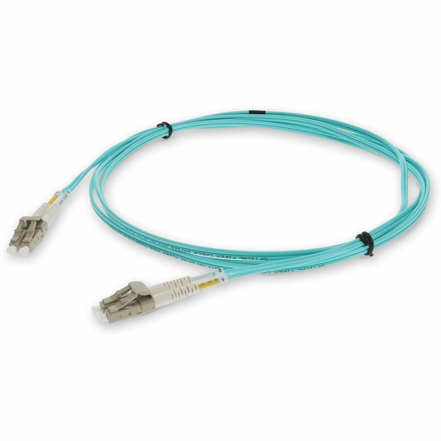 AddOn 2m LC (Male) to LC (Male) Aqua OM3 Duplex Fiber OFNR (Riser-Rated) Patch Cable