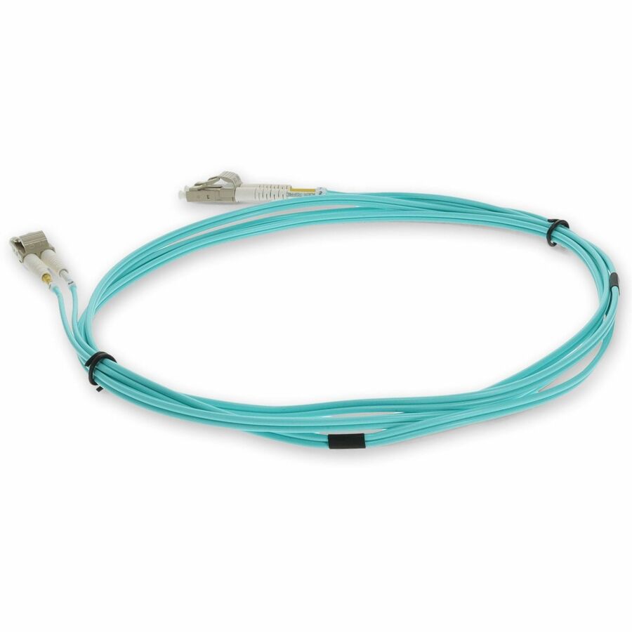 AddOn 2m LC (Male) to LC (Male) Aqua OM3 Duplex Fiber OFNR (Riser-Rated) Patch Cable