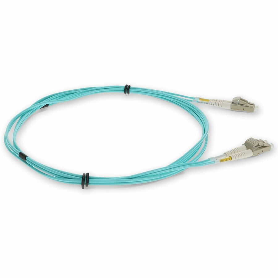 AddOn 2m LC (Male) to LC (Male) Aqua OM3 Duplex Fiber OFNR (Riser-Rated) Patch Cable