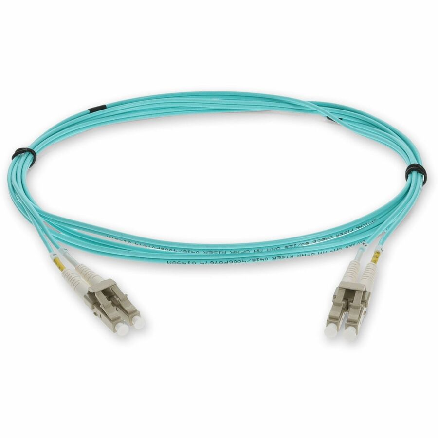 AddOn 2m LC (Male) to LC (Male) Aqua OM3 Duplex Fiber OFNR (Riser-Rated) Patch Cable