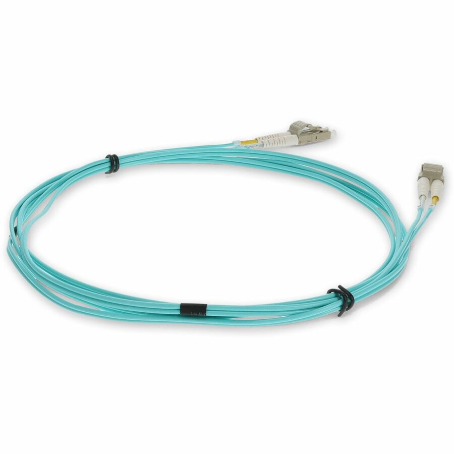 AddOn 2m LC (Male) to LC (Male) Aqua OM3 Duplex Fiber OFNR (Riser-Rated) Patch Cable