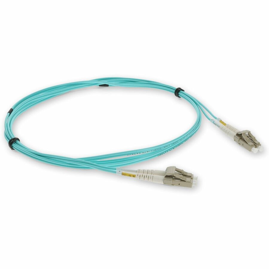 AddOn 2m LC (Male) to LC (Male) Aqua OM3 Duplex Fiber OFNR (Riser-Rated) Patch Cable