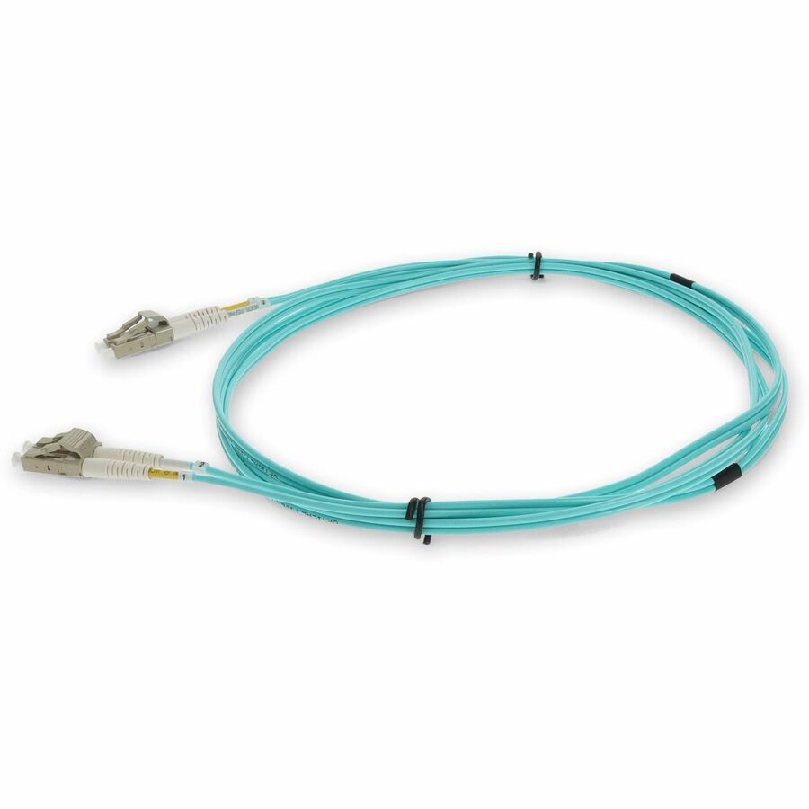 AddOn 2m LC (Male) to LC (Male) Aqua OM3 Duplex Fiber OFNR (Riser-Rated) Patch Cable