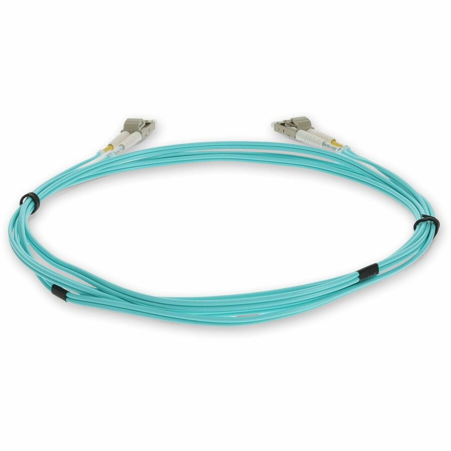 AddOn 2m LC (Male) to LC (Male) Aqua OM3 Duplex Fiber OFNR (Riser-Rated) Patch Cable