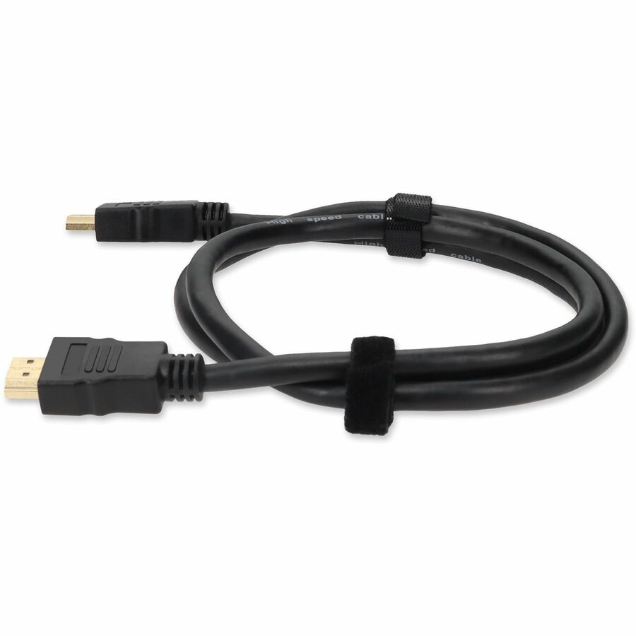 3ft HDMI 1.4 Male to HDMI 1.4 Male Black Cable Which Supports Ethernet Channel For Resolution Up to 4096x2160 (DCI 4K)