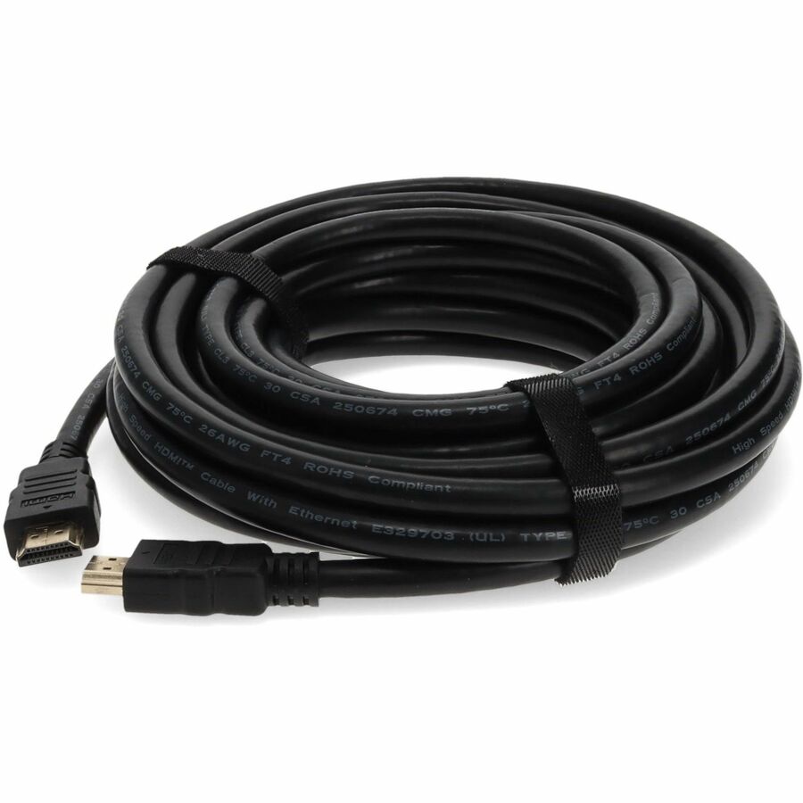 20ft HDMI 1.4 Male to HDMI 1.4 Male Black Cable Which Supports Ethernet Channel For Resolution Up to 4096x2160 (DCI 4K)