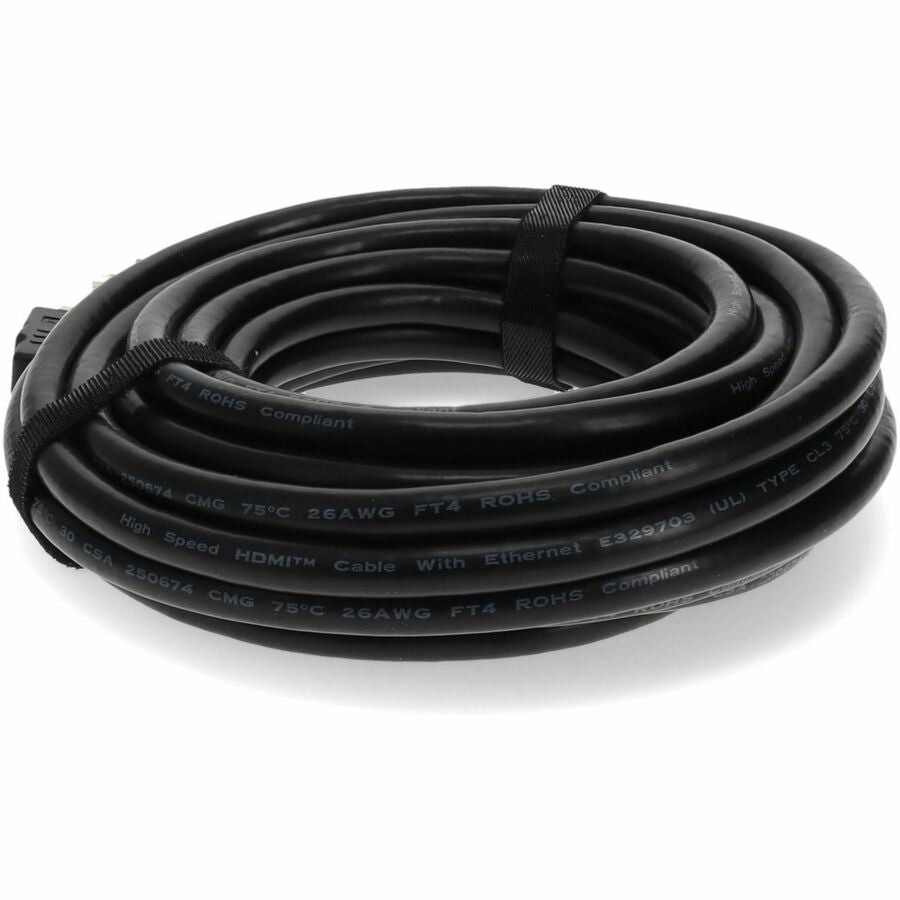 20ft HDMI 1.4 Male to HDMI 1.4 Male Black Cable Which Supports Ethernet Channel For Resolution Up to 4096x2160 (DCI 4K)