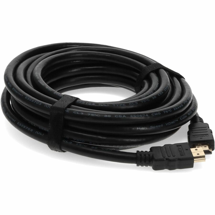 20ft HDMI 1.4 Male to HDMI 1.4 Male Black Cable Which Supports Ethernet Channel For Resolution Up to 4096x2160 (DCI 4K)