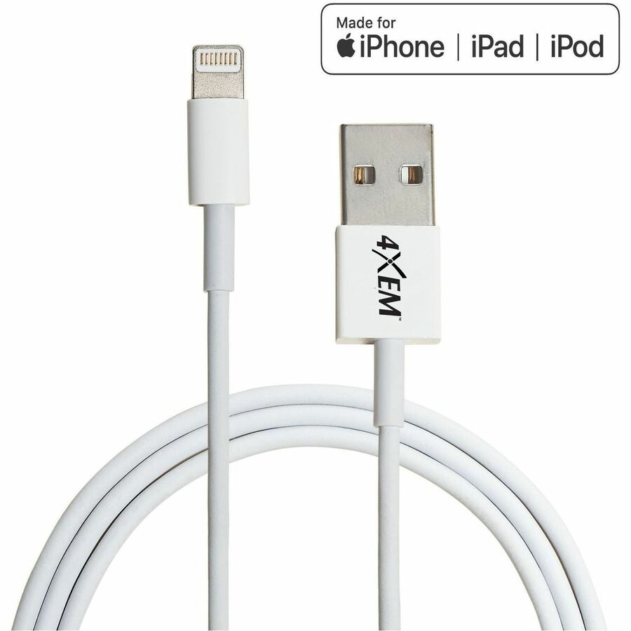 4XEM's 6ft 2m Lightning cable for Apple iPhone, iPad, iPod - MFI Certified