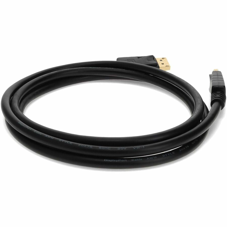 6ft DisplayPort 1.2 Male to DisplayPort 1.2 Male Black Cable For Resolution Up to 3840x2160 (4K UHD)