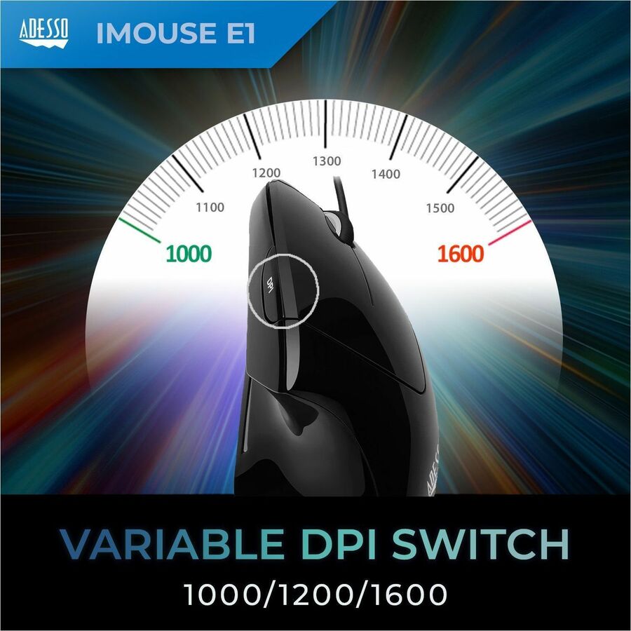 Adesso iMouse E1 Vertical Ergonomic Illuminated Mouse