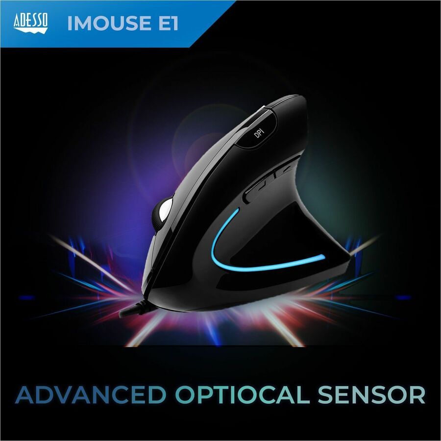 Adesso iMouse E1 Vertical Ergonomic Illuminated Mouse