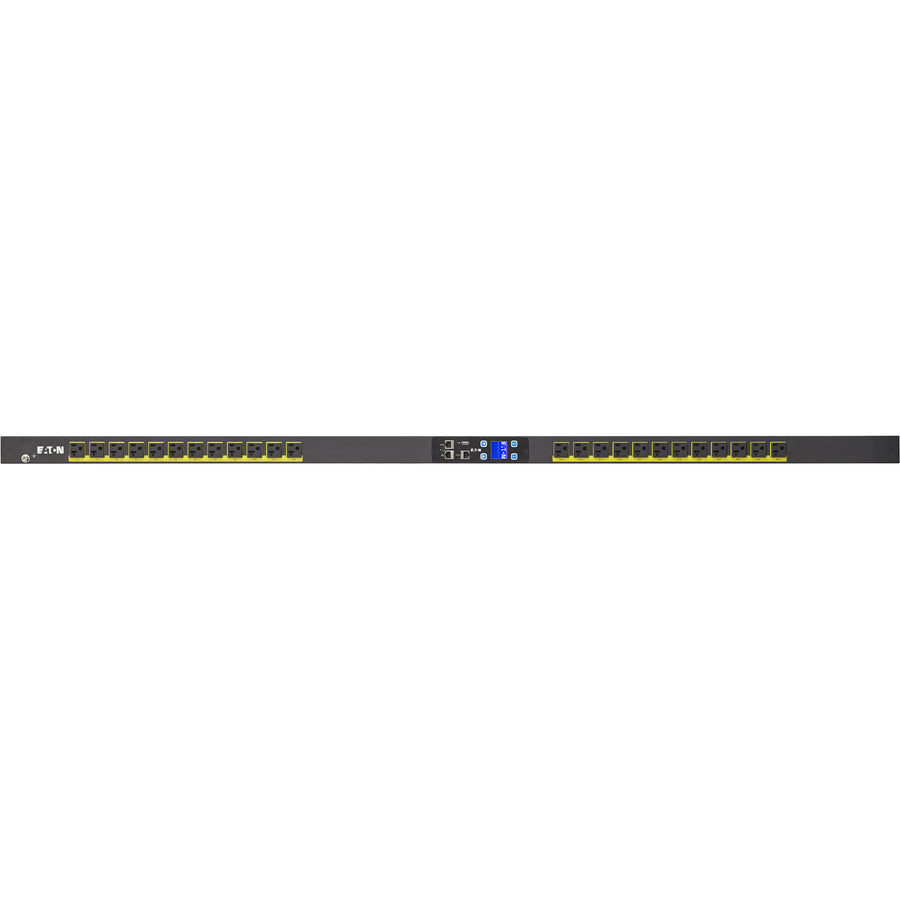 Eaton Metered Input rack PDU, 0U, 5-20P, L5-20P input, 1.92 kW max, 120V, 16A, 10 ft cord, Single-phase, Outlets: (24) 5-20R