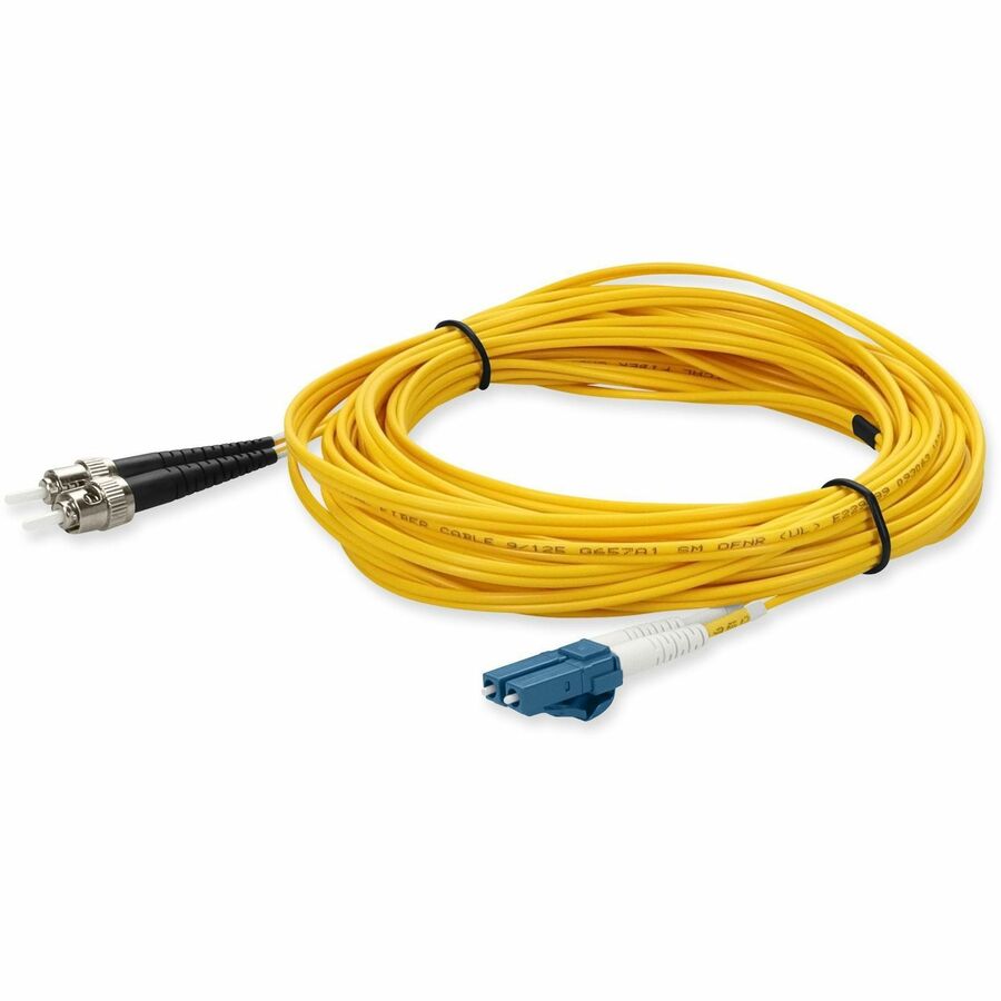 AddOn 10m LC (Male) to ST (Male) Yellow OS2 Duplex Fiber OFNR (Riser-Rated) Patch Cable