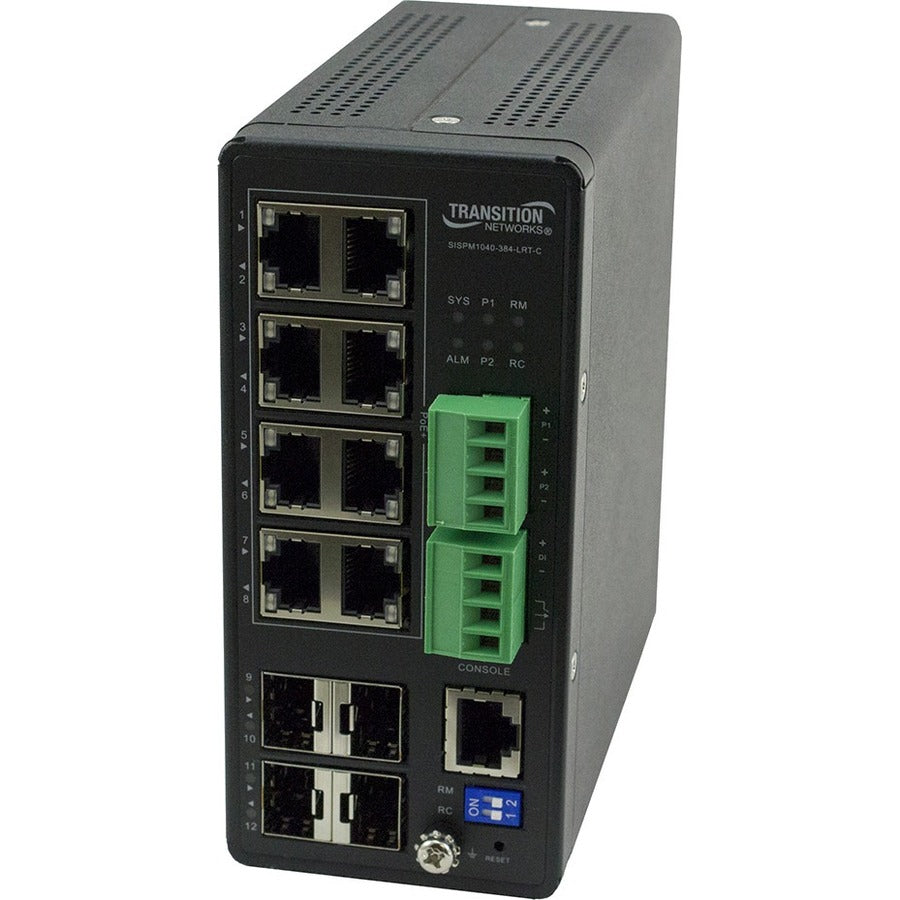 Transition Networks Managed Hardened PoE+ Switch