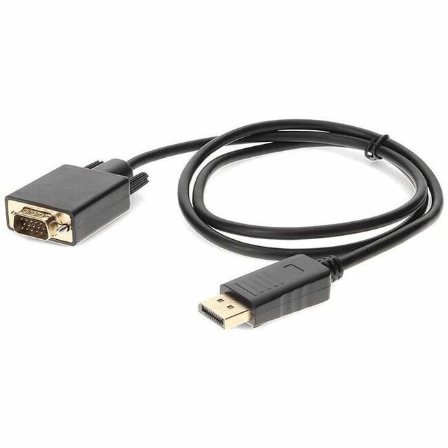 3ft DisplayPort 1.2 Male to VGA Male Black Cable For Resolution Up to 1920x1200 (WUXGA)