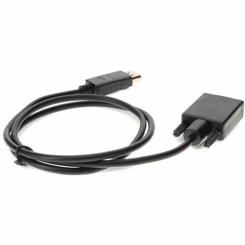 3ft DisplayPort 1.2 Male to VGA Male Black Cable For Resolution Up to 1920x1200 (WUXGA)