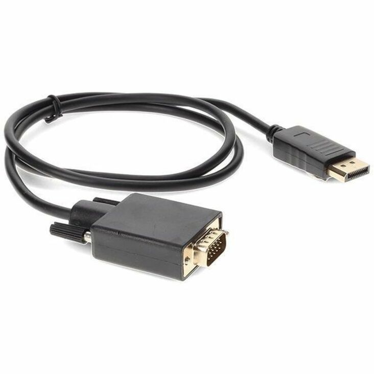 3ft DisplayPort 1.2 Male to VGA Male Black Cable For Resolution Up to 1920x1200 (WUXGA)