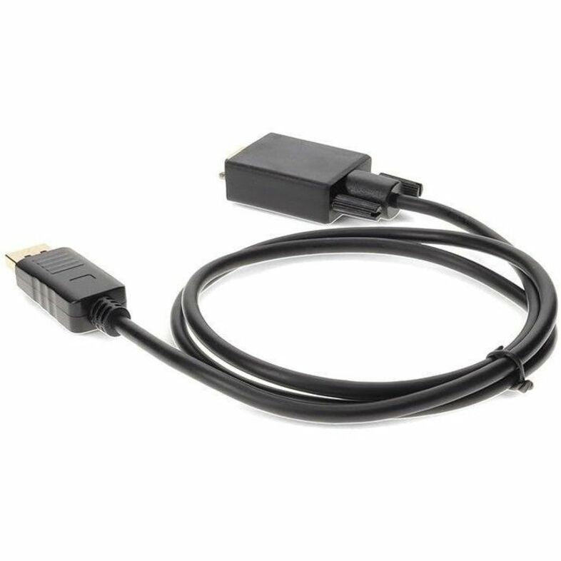 3ft DisplayPort 1.2 Male to VGA Male Black Cable For Resolution Up to 1920x1200 (WUXGA)