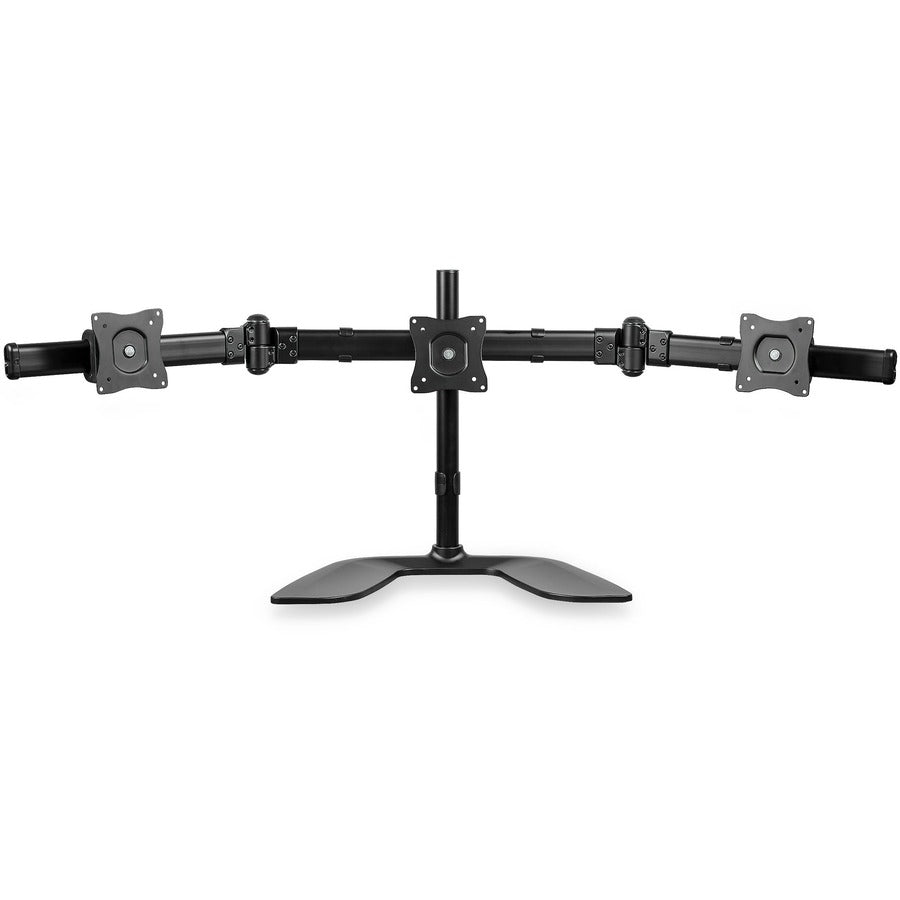 StarTech.com Triple Monitor Stand, Crossbar, Steel & Aluminum, For VESA Mount Monitors up to 27