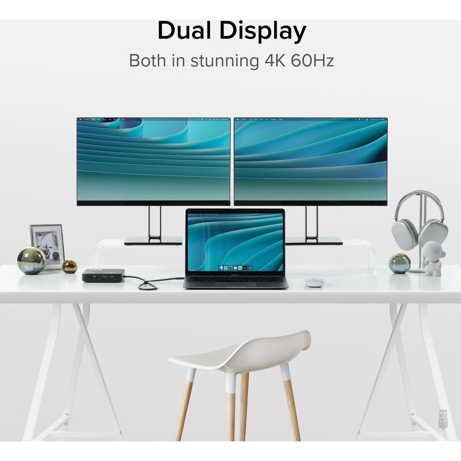 Plugable USB 3.0 or USB C to HDMI Adapter Extends to 4x Monitors, Compatible with Windows and Mac