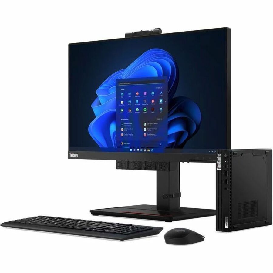 Lenovo ThinkCentre M80q Gen 4 12E90001US Desktop Computer - Intel Core i5 13th Gen i5-13500T Tetradeca-core (14 Core) 1.60 GHz - 16 GB RAM DDR5 SDRAM - 256 GB M.2 PCI Express NVMe 4.0 x4 SSD - Tiny - Black