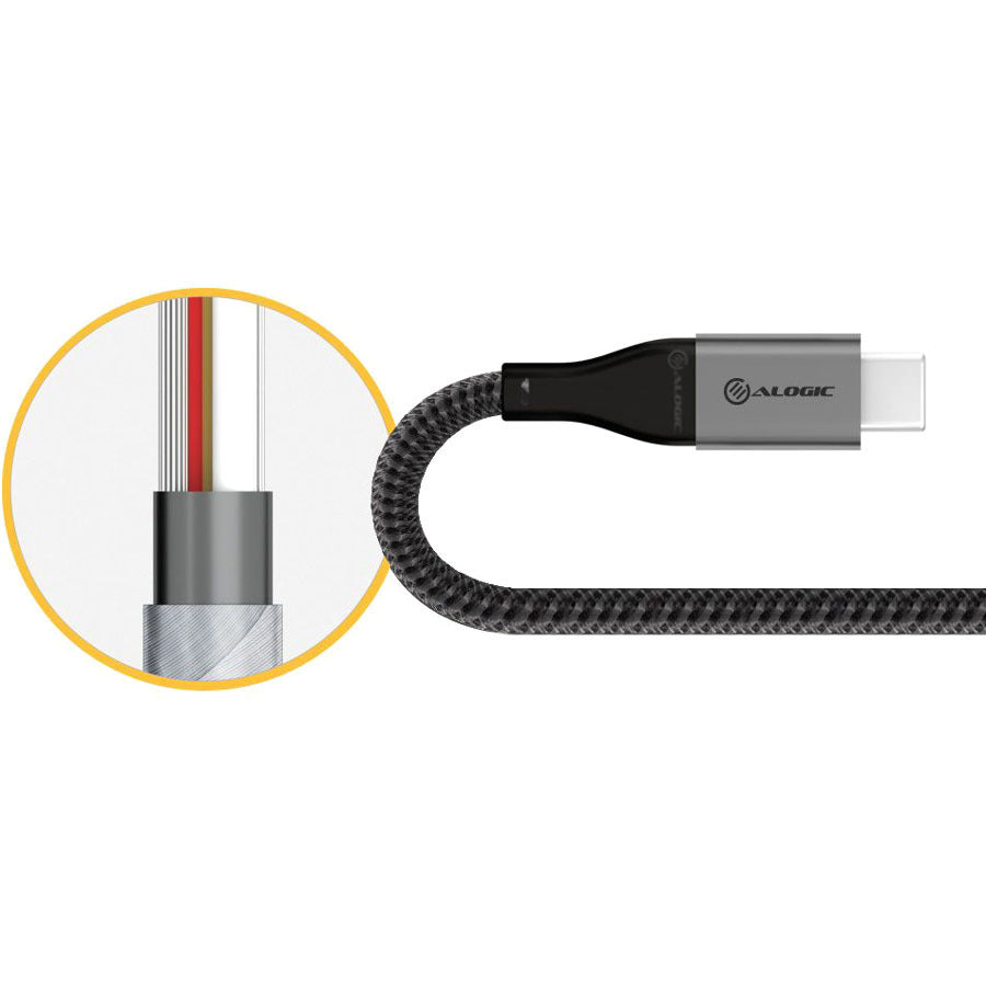 Alogic Super Ultra USB 3.1 USB-C to USB-A Adapter - 15cm - Space Grey