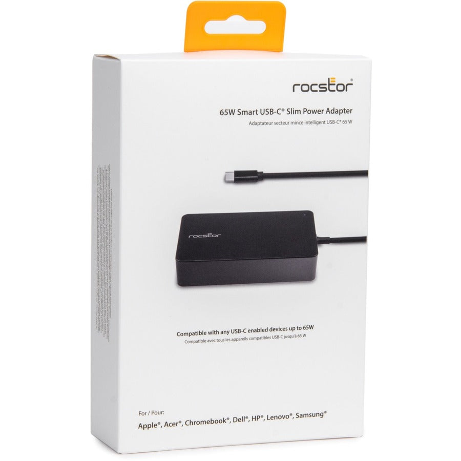 Rocstor 65W Smart USB-C Laptop Power Adapter Charger