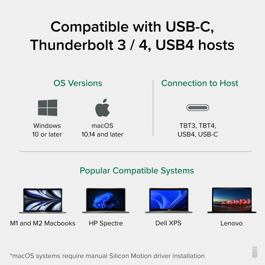 Plugable 13-in-1 USB-C Triple Monitor Laptop Docking Station with 100W Charging, 20W USB-C Charging - 3x HDMI