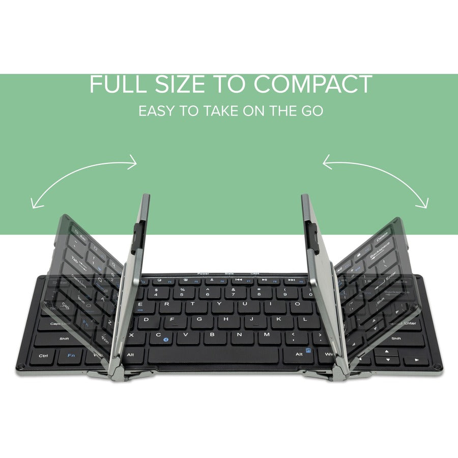 Plugable Foldable Bluetooth Keyboard Compatible with iPad, iPhones, Android, and Windows