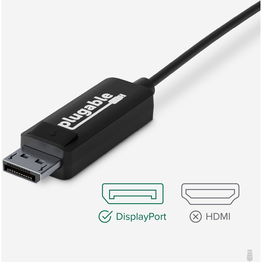 Plugable USB C to DisplayPort Adapter - 6ft (1.8m) Adapter Cable