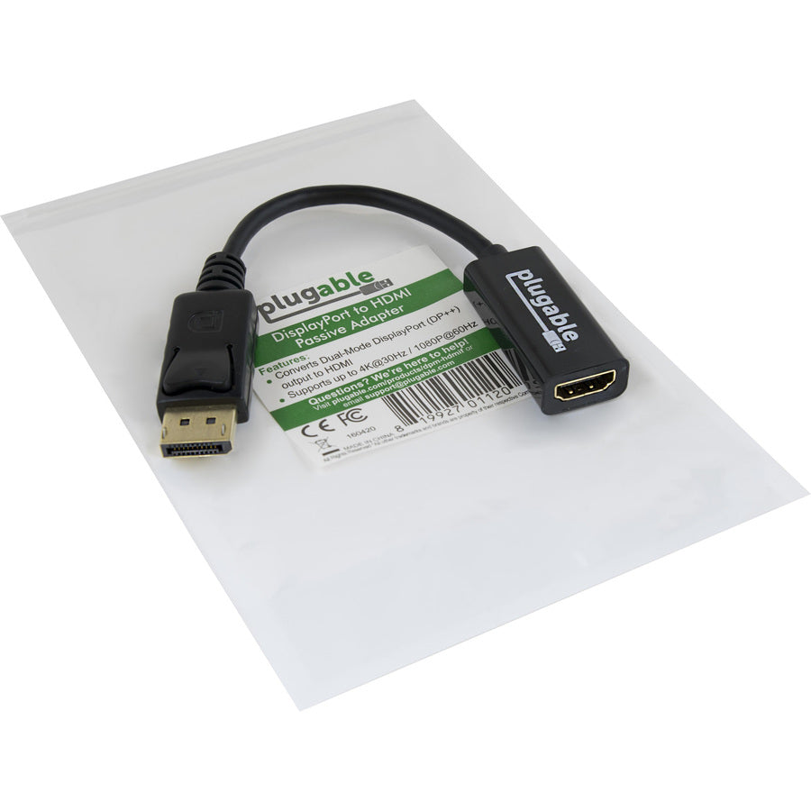 Plugable DisplayPort to HDMI Passive Adapter