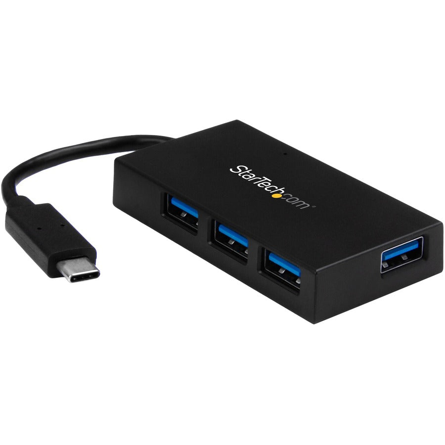 StarTech.com 4 Port USB C Hub - USB-C to 4x USB-A (USB 3.0/3.2 Gen 1 SuperSpeed 5Gbps) - USB Bus or Self Powered - BC 1.2 Charging Hub