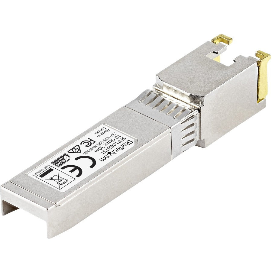 StarTech.com MSA Uncoded SFP+ Module - 10GBASE-T - 10GE Gigabit Ethernet SFP+ SFP to RJ45 Cat6/Cat5e Transceiver Module - 30m