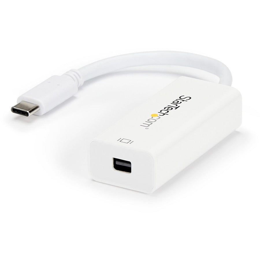 StarTech.com - USB-C to Mini DisplayPort Adapter - 4K 60Hz - White - USB Type-C to Mini DP Adapter - Thunderbolt 3 Compatible