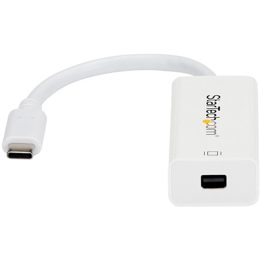 StarTech.com - USB-C to Mini DisplayPort Adapter - 4K 60Hz - White - USB Type-C to Mini DP Adapter - Thunderbolt 3 Compatible