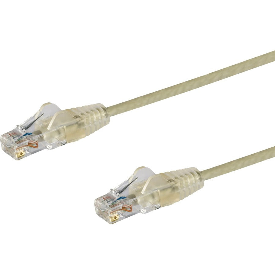 StarTech.com 10 ft CAT6 Cable - Slim CAT6 Patch Cord - Gray Snagless RJ45 Connectors - Gigabit Ethernet Cable - 28 AWG - LSZH (N6PAT10GRS)