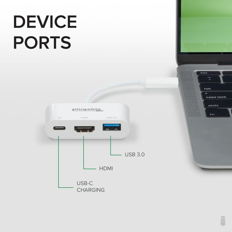 Plugable USB C Mini Dock with HDMI, USB 3.0 and Pass-Through Charging Compatible with 2018 iPad Pro, 2018 MacBook Air, Dell XPS 1315, Thunderbolt 3 and More