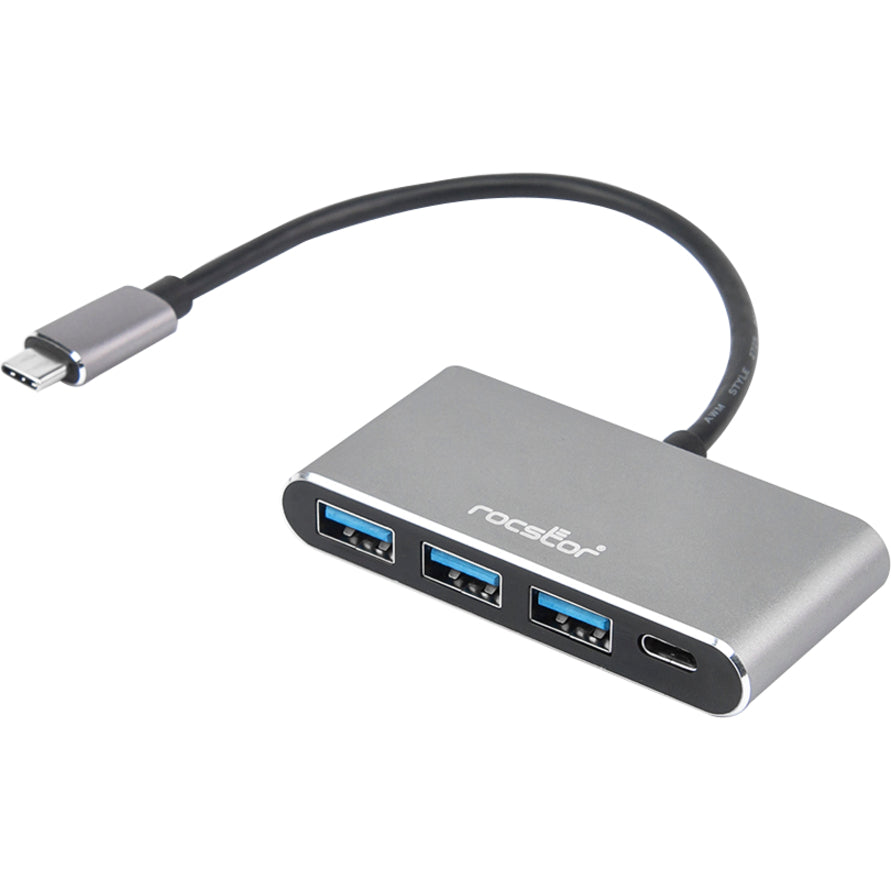 Rocstor Premium USB C Hub - 4 Port USB-C to USB-A (3x) and USB-C (1x) - Bus Powered USB Hub - USB Type-C Hub - Port Expander - USB Type C External 4 USB Port(s) - (1) USB 3.1 Port AND (3) USB 3.0 USB MULTIPORT