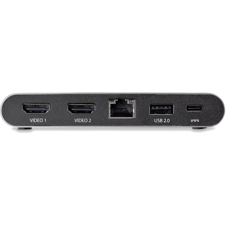 StarTech.com USB C Dock - 4K Dual Monitor HDMI USB-C Docking Station - 100W Power Delivery Passthrough, GbE, 2x USB-A - Multiport Adapter