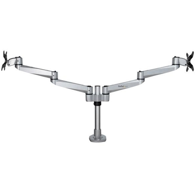 StarTech.com Desk Mount Dual Monitor Arm, Premium Articulating Desktop VESA Mount up to 27