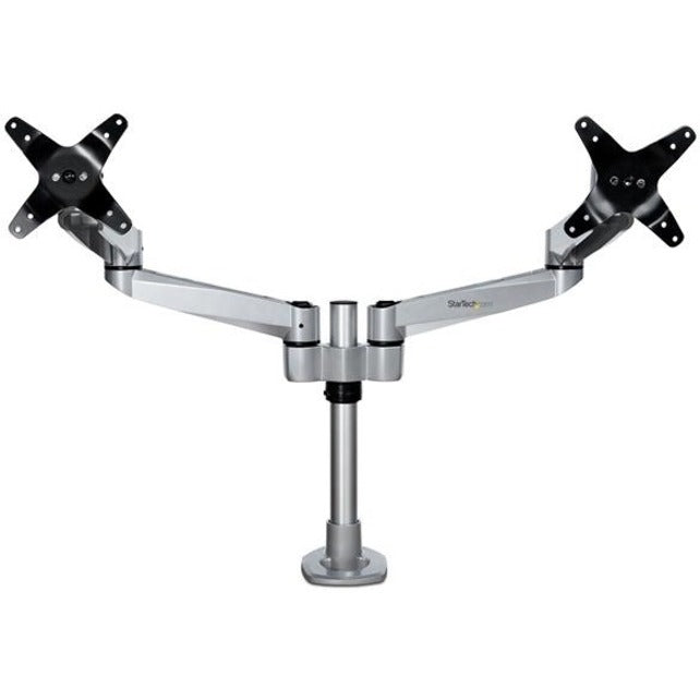 StarTech.com Desk Mount Dual Monitor Arm, Premium Articulating Desktop VESA Mount up to 27