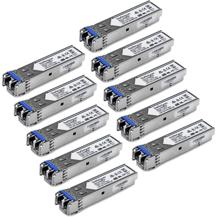 StarTech.com Cisco GLC-LH-SMD Compatible SFP Module 10 Pack - 1000BASE-LX/LH 1GbE Gigabit Ethernet Single Mode Fiber SMF Optic Transceiver