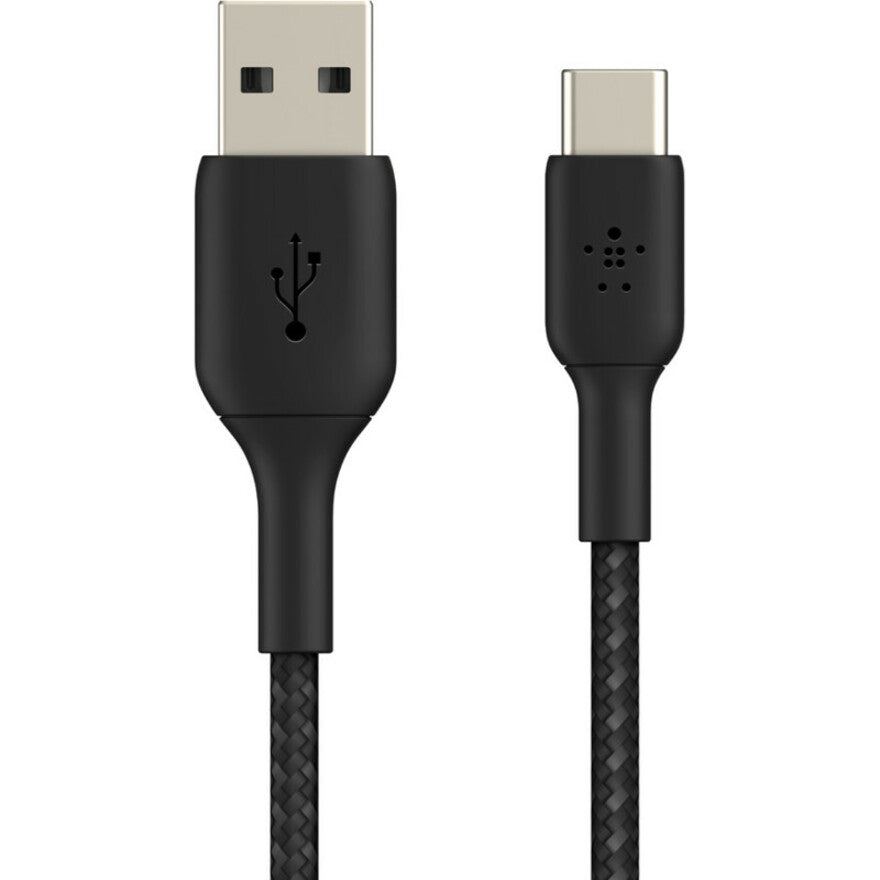 Belkin BoostCharge Braided USB-C to USB-A Cable (2 meter / 6.6 foot, Black)