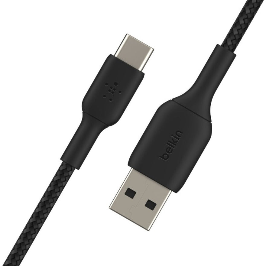 Belkin BoostCharge Braided USB-C to USB-A Cable (2 meter / 6.6 foot, Black)