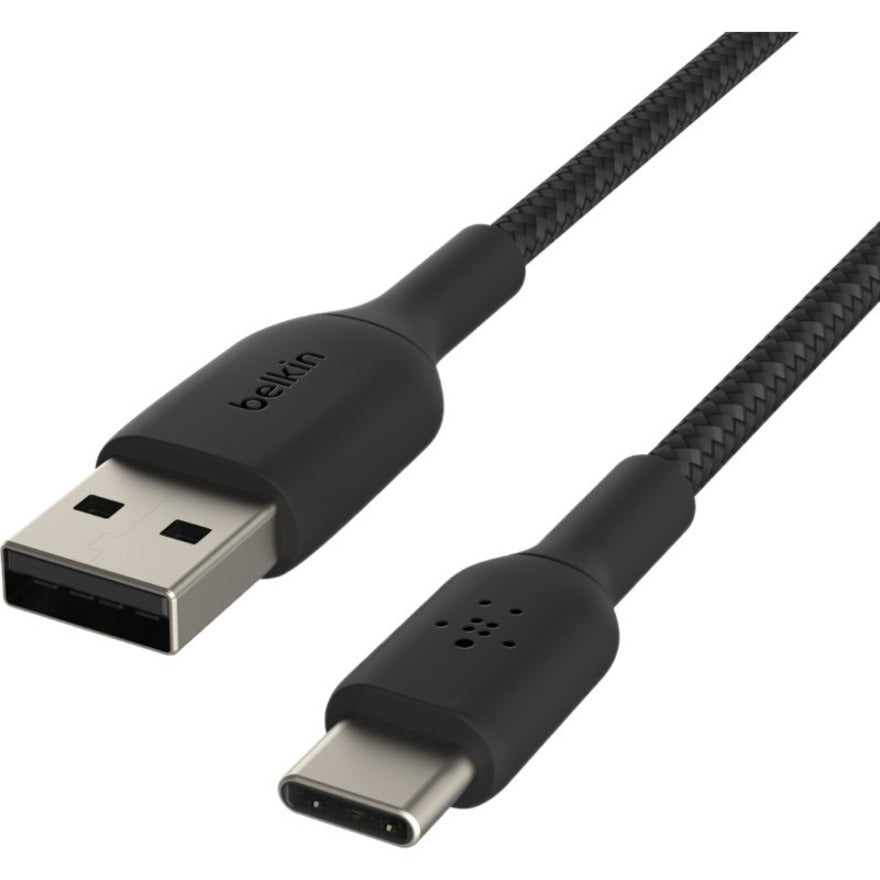 Belkin BoostCharge Braided USB-C to USB-A Cable (2 meter / 6.6 foot, Black)